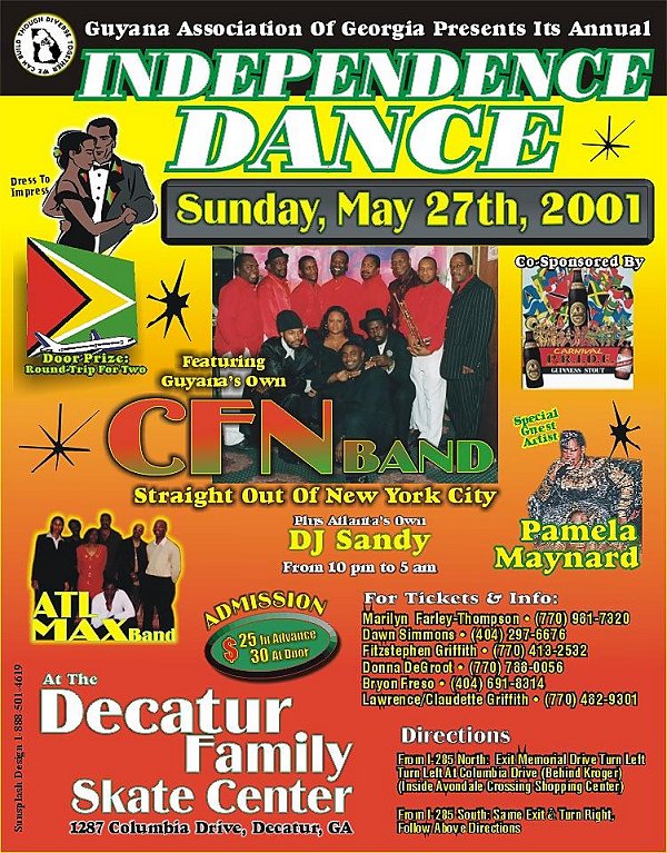 Guyana Association of Georgia Dance Sunday May 27th